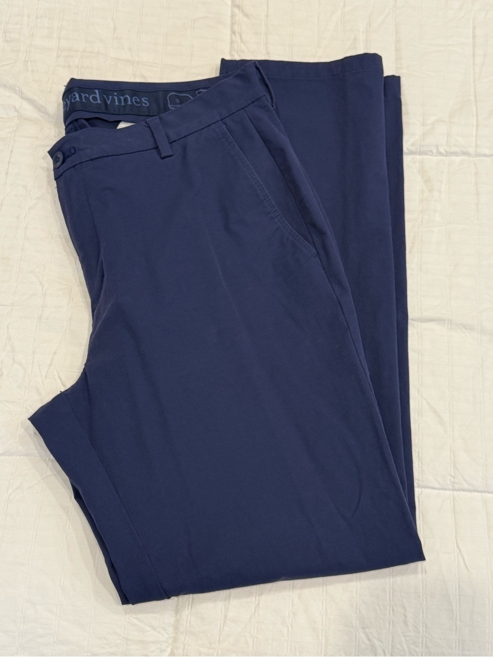 Men’s Vineyard Vines Navy Stretch Tech Performance Chino Pants Size 36x32